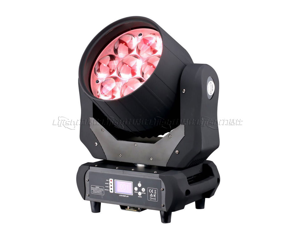 7顆四合一調焦LED搖頭染色燈