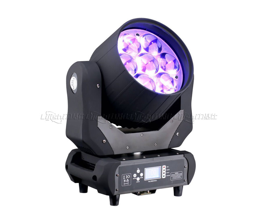 7顆四合一調焦LED搖頭染色燈