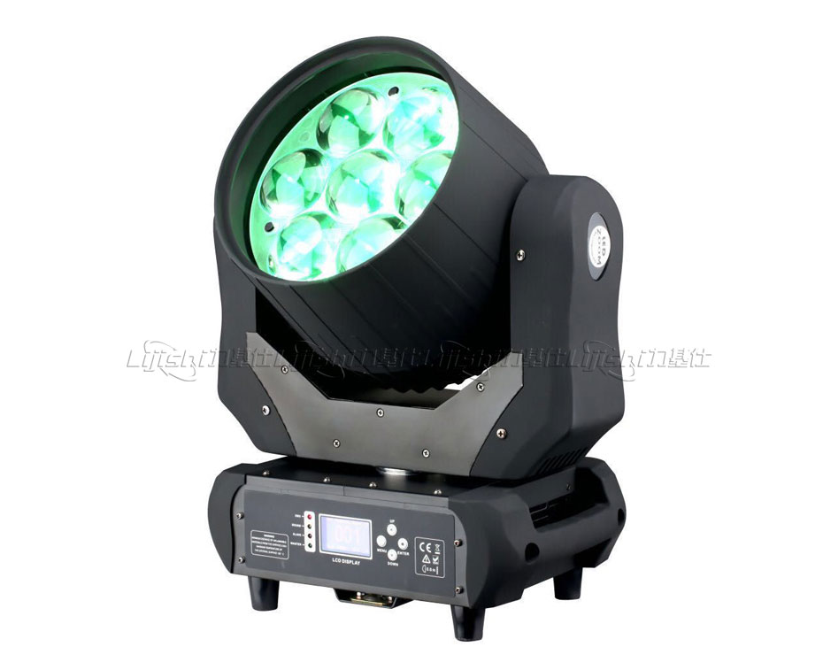 7顆四合一調焦LED搖頭染色燈